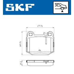 Brake Pad Set VKBP90482 SKF VKBP 90482 OE Ref 1634200720