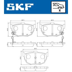 Brake Pad Set VKBP90483A SKF VKBP 90483 A OE Ref 4406001P91