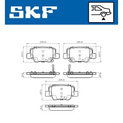Brake Pad Set VKBP90496A SKF VKBP 90496 A OE Ref 044660F010