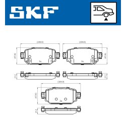 Brake Pad Set VKBP90499A SKF VKBP 90499 A OE Ref BAY0263ZA SKF