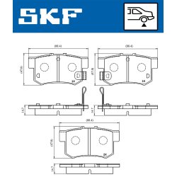 Brake Pad Set VKBP90505A SKF VKBP 90505 A OE Ref 06430S0AJ00