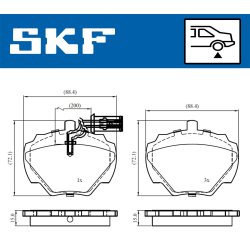 Brake Pad Set VKBP90506E SKF VKBP 90506 E OE Ref RTC4519 SKF
