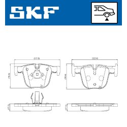 Brake Pad Set VKBP90508 SKF VKBP 90508 OE Ref 34206799813