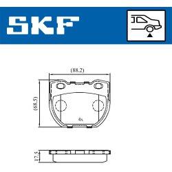 Brake Pad Set VKBP90514 SKF VKBP 90514 OE Ref SFP000130