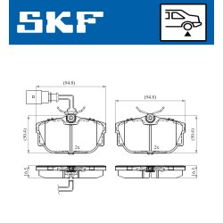 Brake Pad Set VKBP90527E SKF VKBP 90527 E OE Ref 5M212M008BB SKF