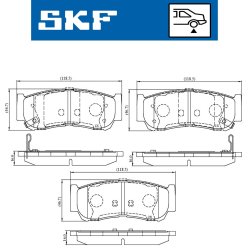 Brake Pad Set VKBP90538A SKF VKBP 90538 A OE Ref 583022BA00
