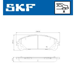 Brake Pad Set VKBP90552A SKF VKBP 90552 A OE Ref 68052386AA