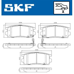 Brake Pad Set VKBP90556A SKF VKBP 90556 A OE Ref 1605123