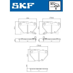 Brake Pad Set VKBP90559A SKF VKBP 90559 A OE Ref 0446620090