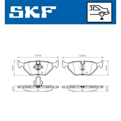Brake Pad Set VKBP90561 SKF VKBP 90561 OE Ref 34211163395 SKF