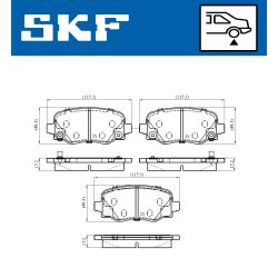 Brake Pad Set VKBP90569A SKF VKBP 90569 A OE Ref 77367145 SKF