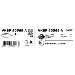 Brake Pad Set VKBP90569A SKF VKBP 90569 A OE Ref 77367145 SKF