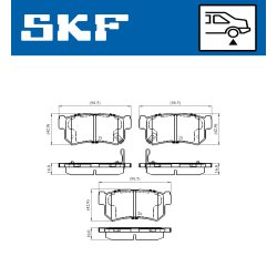Brake Pad Set VKBP90576A SKF VKBP 90576 A OE Ref 4841305100