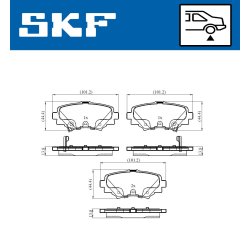 Brake Pad Set VKBP90581A SKF VKBP 90581 A OE Ref B4Y02648ZA