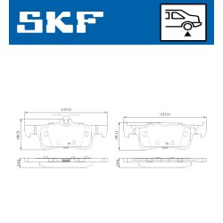Brake Pad Set VKBP90600 SKF VKBP 90600 OE Ref 2096245