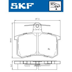 Brake Pad Set VKBP90606 SKF VKBP 90606 OE Ref 32327756NCL