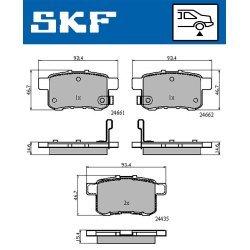 Brake Pad Set VKBP90613A SKF VKBP 90613 A OE Ref 43022TA0A00