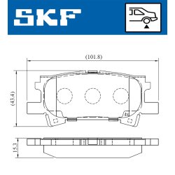 Brake Pad Set VKBP90615 SKF VKBP 90615 OE Ref 0446648030