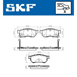 Brake Pad Set VKBP90624A SKF VKBP 90624 A OE Ref 06022SP8000