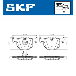 Brake Pad Set VKBP90625 SKF VKBP 90625 OE Ref SFP000120 SKF