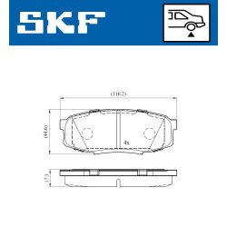 Brake Pad Set VKBP90627 SKF VKBP 90627 OE Ref 0446602340