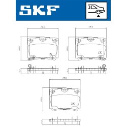 Brake Pad Set VKBP90640A SKF VKBP 90640 A OE Ref 4605A783