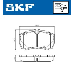 Brake Pad Set VKBP90649 SKF VKBP 90649 OE Ref 1501265