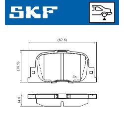 Brake Pad Set VKBP90658 SKF VKBP 90658 OE Ref 0446632030