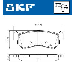 Brake Pad Set VKBP90659 SKF VKBP 90659 OE Ref 96405131