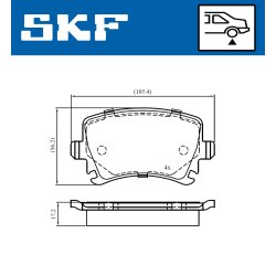 Brake Pad Set VKBP90662 SKF VKBP 90662 OE Ref JZW698451M