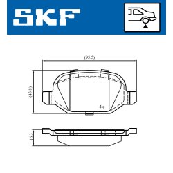 Brake Pad Set VKBP90673 SKF VKBP 90673 OE Ref 77363341