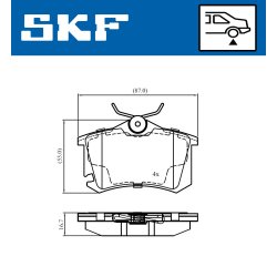 Brake Pad Set VKBP90694 SKF VKBP 90694 OE Ref 1001096