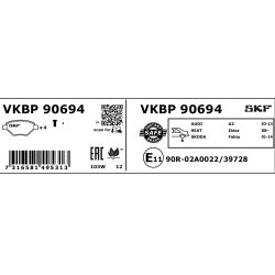Brake Pad Set VKBP90694 SKF VKBP 90694 OE Ref 1001096 SKF