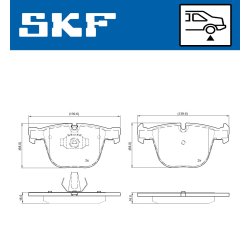 Brake Pad Set VKBP90696 SKF VKBP 90696 OE Ref 34110301476 SKF