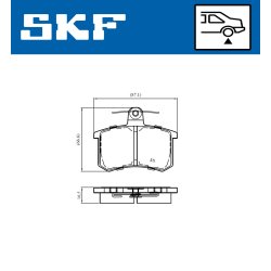 Brake Pad Set VKBP90725 SKF VKBP 90725 OE Ref 0000060743578