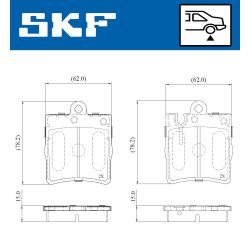 Brake Pad Set VKBP90744 SKF VKBP 90744 OE Ref 0024205220