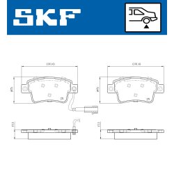 Brake Pad Set VKBP90787E SKF VKBP 90787 E OE Ref 77365464
