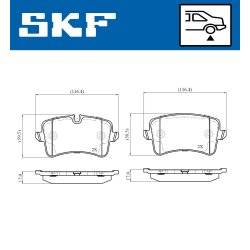 Brake Pad Set VKBP90793E SKF VKBP 90793 E OE Ref 4G0698451