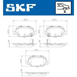 Brake Pad Set VKBP90808A SKF VKBP 90808 A OE Ref 68088919AA