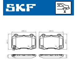 Brake Pad Set VKBP90849A SKF VKBP 90849 A OE Ref 583022MA10