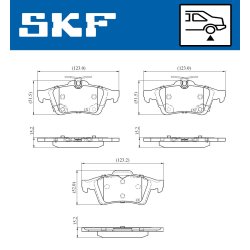 Brake Pad Set VKBP90851A SKF VKBP 90851 A OE Ref 1936698