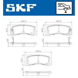 Brake Pad Set VKBP90873A SKF VKBP 90873 A OE Ref 0446612080