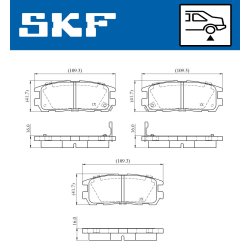 Brake Pad Set VKBP90874A SKF VKBP 90874 A OE Ref 8970352660