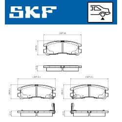 Brake Pad Set VKBP90876A SKF VKBP 90876 A OE Ref MB857336 SKF