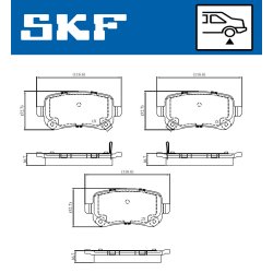 Brake Pad Set VKBP90890A SKF VKBP 90890 A OE Ref 068029887AA