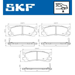 Brake Pad Set VKBP90902A SKF VKBP 90902 A OE Ref HF392648ZA