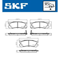 Brake Pad Set VKBP90903A SKF VKBP 90903 A OE Ref H2662648Z