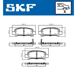 Brake Pad Set VKBP90907A SKF VKBP 90907 A OE Ref 32006220