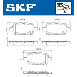 Brake Pad Set VKBP90924A SKF VKBP 90924 A OE Ref 13517694