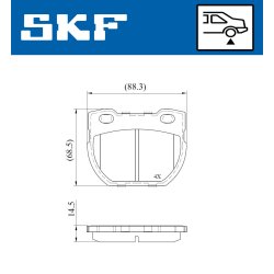Brake Pad Set VKBP90932 SKF VKBP 90932 OE Ref SFP000160